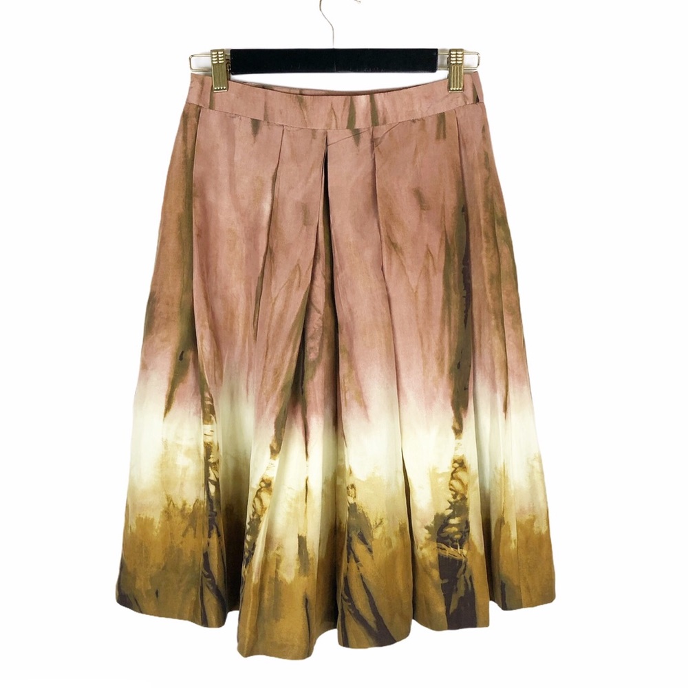 Zara Woman Silk Gradation Midi Skirt